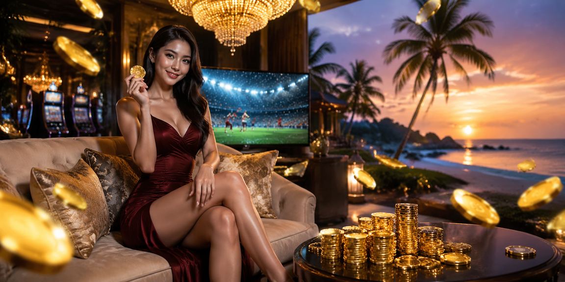 Pemandangan pantai dengan aktivitas judi casino di Vietnam yang hidup dan menarik perhatian